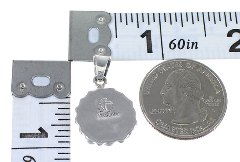 Genuine Sterling Silver And Lapis Southwest Pendant YX67276